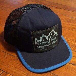 Jagged Edge Mountain Gear Trucker Hat Snapback Navy Blue